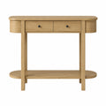 Console en bois avec 2 tiroirs en Chêne clair