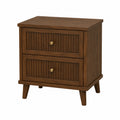 Table de chevet en bois avec 2 tiroirs