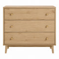 Commode en Chêne avec Trois Tiroirs