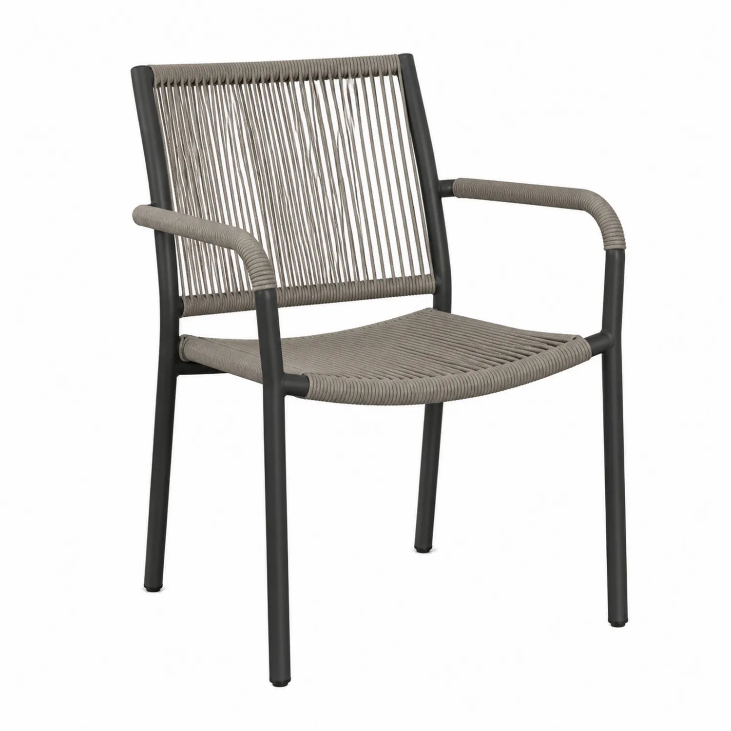 Chaise d'extérieur en métal et corde