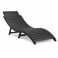 Chaise longue extérieure en bois noir 200 cm