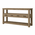 Console en bois avec tiroirs marron 120 cm