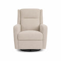 Fauteuil pivotant en tissu beige